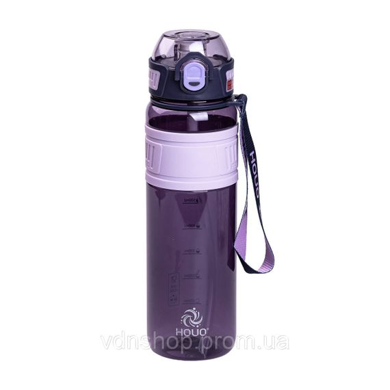 Пляшка для води Houo спортивна 1 літр з фліп кришкою фіолетова HP-14-33V