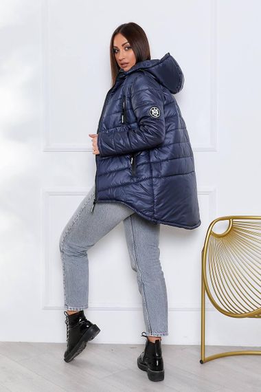 Елегантна жіноча парка, арт. 300, тёмно синий | Зображення 2