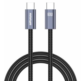 Дата кабель Amaya CC62 Type-C to Type-C 60W (2m) Gray
