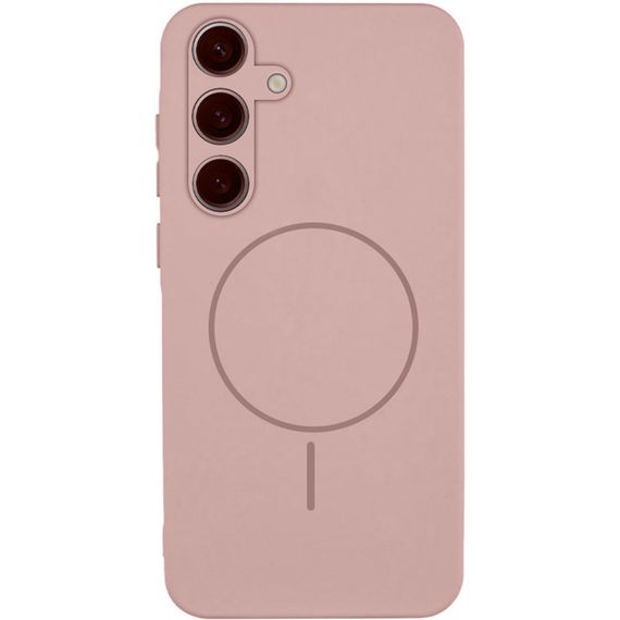 Чехол Silicone Cover Lakshmi Full Camera (AA) with Magnetic Fit для Samsung Galaxy A57 5G Розовый / Pink Sand