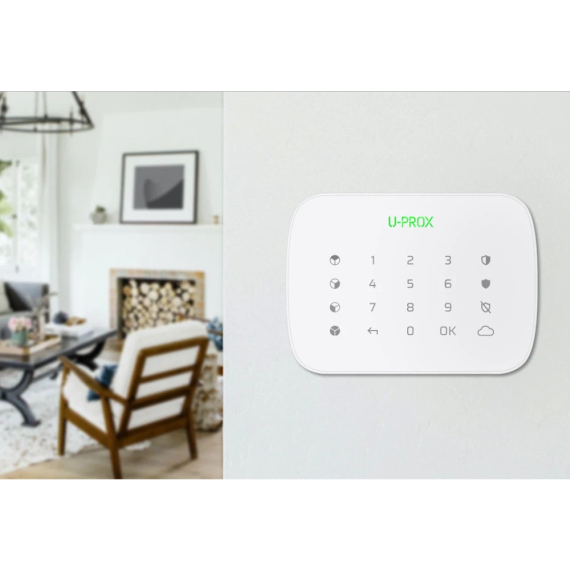 U-Prox Keypad G4 White Бездротова сенсорна клавіатура для чотирьох груп - Управління охороною | Зображення 5