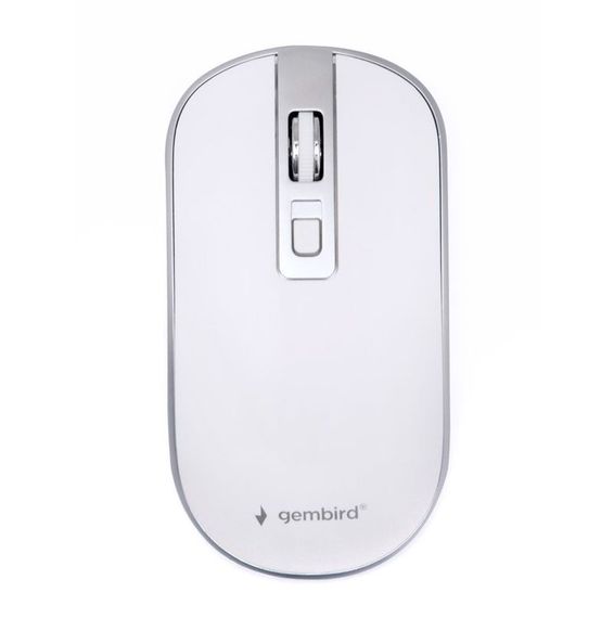 Бездротова оптична миша,Gembird  MUSW-4B-06-WS, білий з сірим