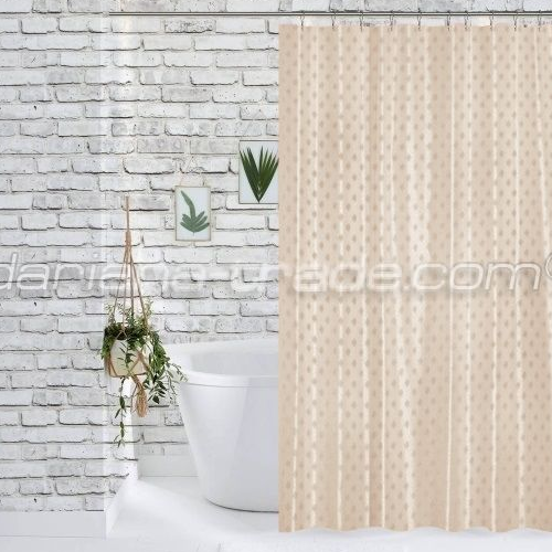 Шторка для ванної 180*180см поліестер жаккард 12 кілець JC11-0603-pastel Дариана