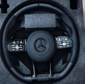 Кермо AMG 2018-Style (Карбон -2025 чорні кнопки, 4pin) для Mercedes B-class W247 2019- рр