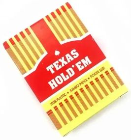 Игральные карты пластиковые Texas. Красная рубашка