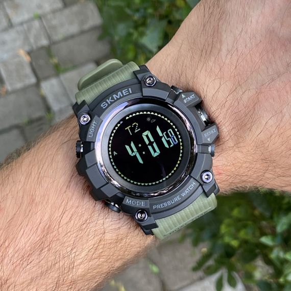 Чоловічий годинник Skmei 1358AG Army Green Smart Watch Compass | Зображення 2