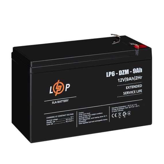 Акумулятор свинцево-кислотний 12V, 9Ah, стабільне енергозабезпечення LP 6-DZM-9 (345604434_1161) | Зображення 5