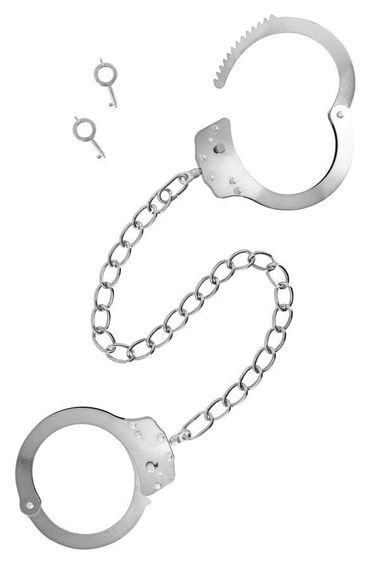 Поножі металеві Fetish Tentation Adjustable metal ankle cuffs Сріблясті One Size | Зображення 1