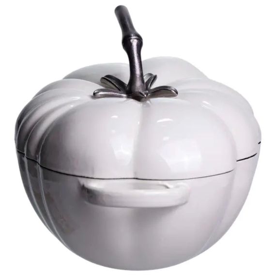 Каструля чавунна емальована Iron Tomato 2,5 л білий кокотниця з литими ручками для запікання HP-1-20-WHITE | Зображення 5