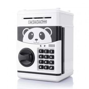 Скарбничка сейф NUMBER BANK PANDA EL 510-1 Іграшка дитяча з кодовим замком Панда Чорно-біла