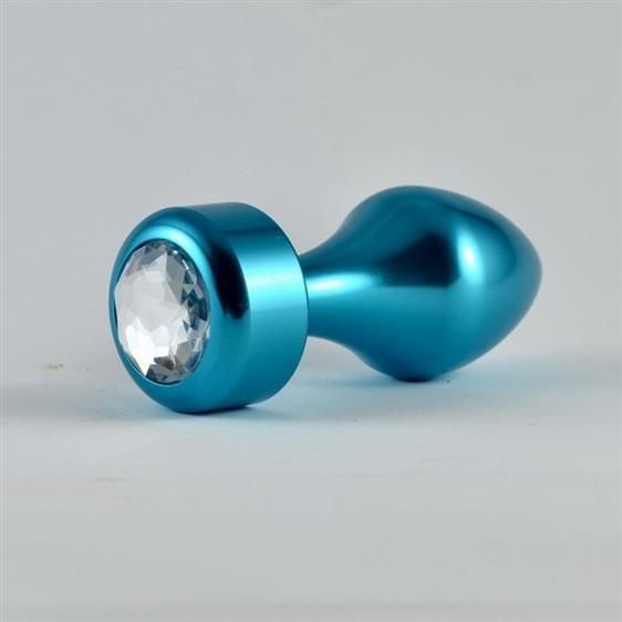 Анальна пробка - Heavy Metal Anal Plug Rosebud Aluminium Blue Sex Aura
