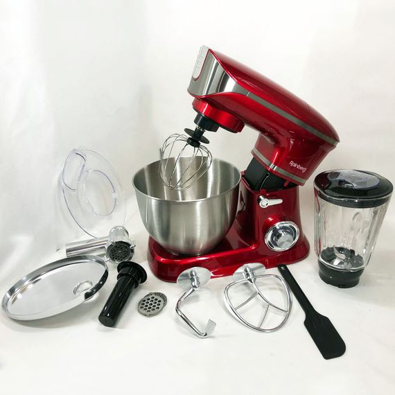 Многофункциональный кухонный комбайн Rainberg RB-8080 Тестомес, Мясорубка, Блендер, Мощный блендер WA-25 | Зображення 3