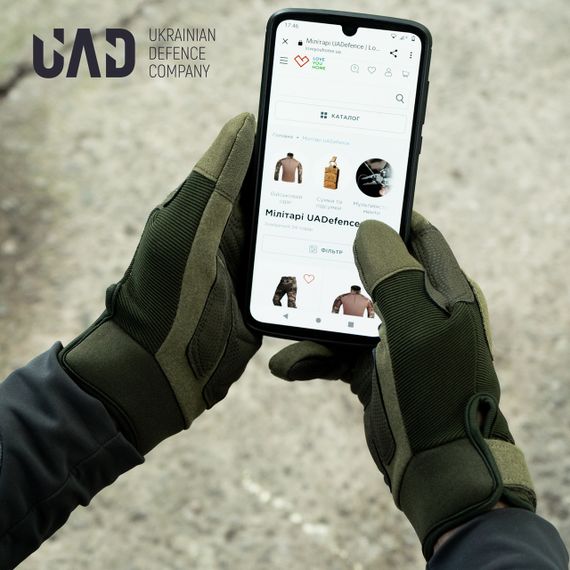 Рукавички тактичні повнопалі UAD Prometey сенсорні Олива XL | Зображення 4