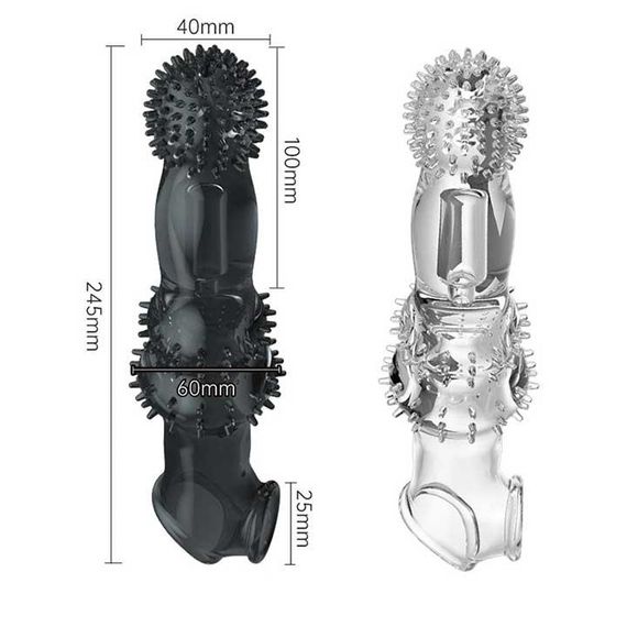 Вибронасадка  для увеличения пениса 24,5 см. Увеличивает пенис на 10 см | Зображення 4