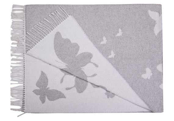Плед бавовняний Метелик св.сірий Love You 140 x 200 см | Зображення 2