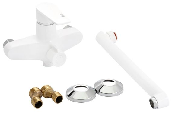 Змішувач для ванни Brinex 35W 005, Chrome/White (k35) BRIN35W005 | Зображення 2