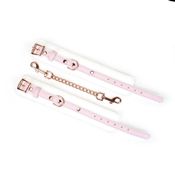 Наручники Liebe Seele White & Pink Fairy Goat Leather Hand Cuffs | Зображення 2