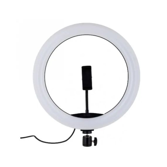 Кільцева LED лампа 30 см з тримачем для телефону / Студійне світло | Зображення 1