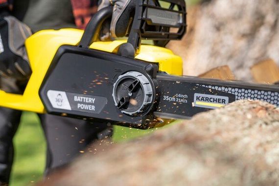 Комплект ланцюгова пила Karcher  CNS 36-35 Battery, 36В, швидкозарядний комплект, акб 36В 5Ач 9.612-129.0 (9.612-129.0) | Зображення 3