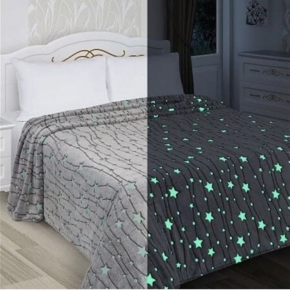 Серый Детский плед-покрывало светящийся в темноте Magic Blanket 150*200 | Зображення 6