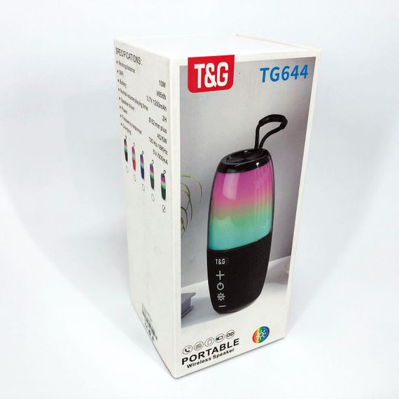 Портативная колонка TG644 5W с RGB подсветкой и ремешком. DY-786 Цвет: зеленый | Зображення 5