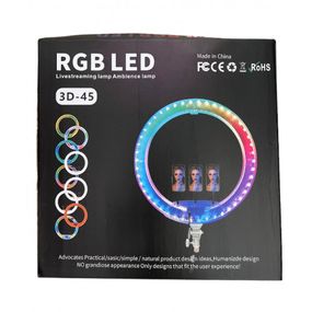 Кільцева LED лампа RGB 45см 3D-45RGB USB (40919-3D-45RGB_1201)