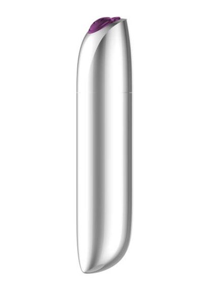 Міні-вібратор - Rechargeable Powerful Bullet Vibrator Silver | Зображення 3