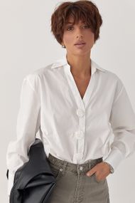 Класична сорочка з трояндами на ґудзиках - молочний цвет, ONE SIZE (є розміри)