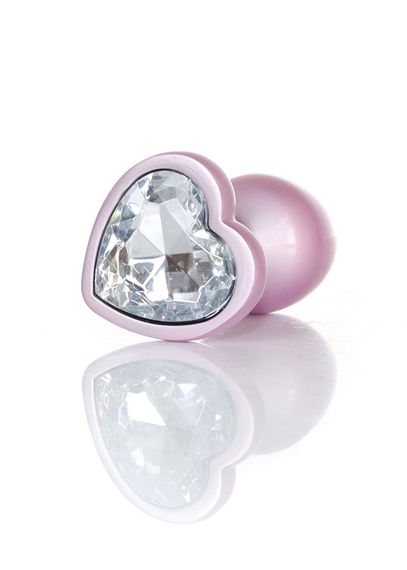 Анальна пробка B-Series Plug Jewellery Pearl Pink Heart, металева, рожева, S | Зображення 5
