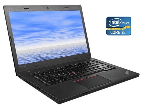 Ультрабук Б-класс Lenovo ThinkPad L460 / 14" (1366x768) TN / Intel Core i3-6100U (2 (4) ядра по 2.3 GHz) / 4 GB DDR3 / 128 GB SSD / Intel HD Graphics 520 / WebCam / Win 10 Pro б/у | Зображення 1