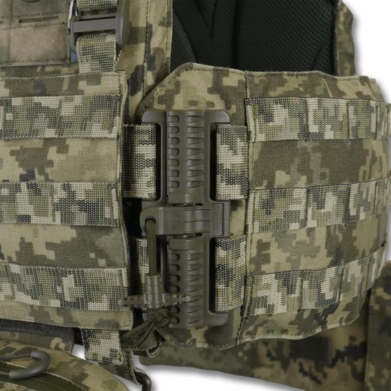 Плитоноска CEN.2 Cordura1000D NIR піксель + напашник з балістичним пакетом 1 класу та захист попереку 1 класу | Зображення 1