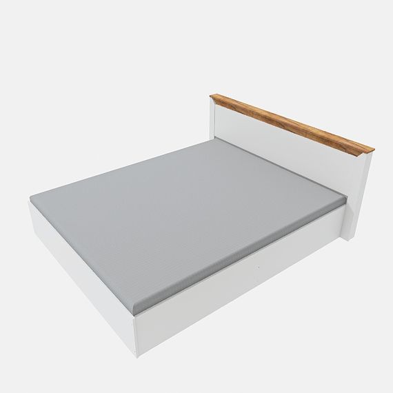 Ліжко двоспальне Еверест Нордік-1600 (підйомний механізм) 160х200 см Білий/Дуб крафт золотий (EVR-5559) | Зображення 2