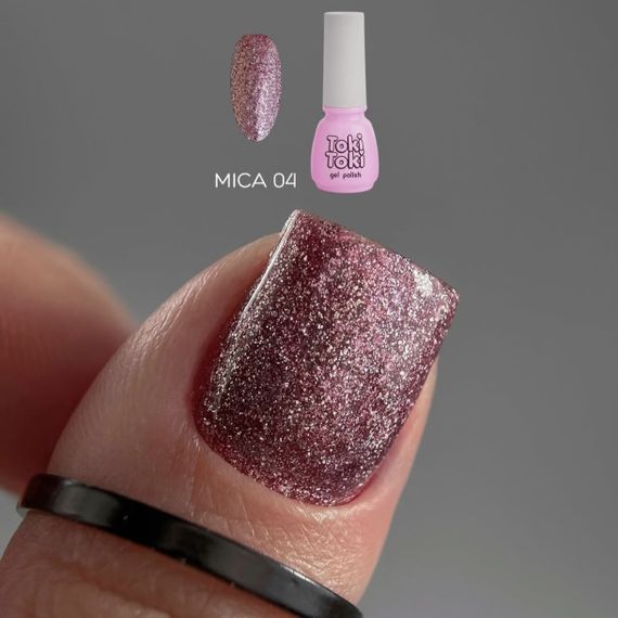 Гель-лак Toki-Toki Mica 04 (пильний рожевий) 5мл