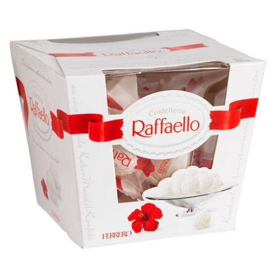 Цукерки Raffaello Ferrero, 150 г, Італія, Рафаелло в кокосовій стружці з цільним мигдальним горіхом, Т15