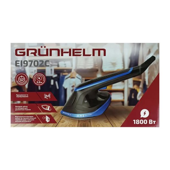 Отпариватель-утюг ручной Grunhelm EI9702C 1800 Вт черный | Зображення 7