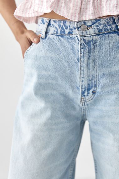 Однотонні джинси Baggy - блакитний цвет, 40р (є розміри) | Зображення 3