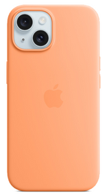 Чохол Apple iPhone 15 Silicone Case with MagSafe - Orange Sorbet MT0W3