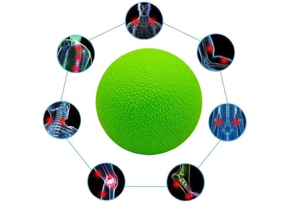 Масажний м'ячик EasyFit TPR 6 см зелений (EF-2075-GN) | Зображення 1