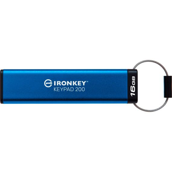 USB флеш накопичувач Kingston 16GB IronKey Keypad 200 Blue USB 3.2 (IKKP200/16GB) | Зображення 4