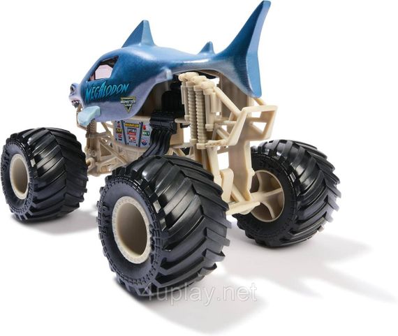 Оригинал Monster Jam Megalodon Монстр-трак 1:24 Акула Мегалодон Металлический кузов | Зображення 5