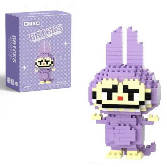 Конструктор BRICKS Лабубу LABUBU Фіолетовий, 3D конструктор 11 см, 151 деталей | Зображення 5