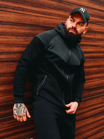 Кофта косая антрацит S XL