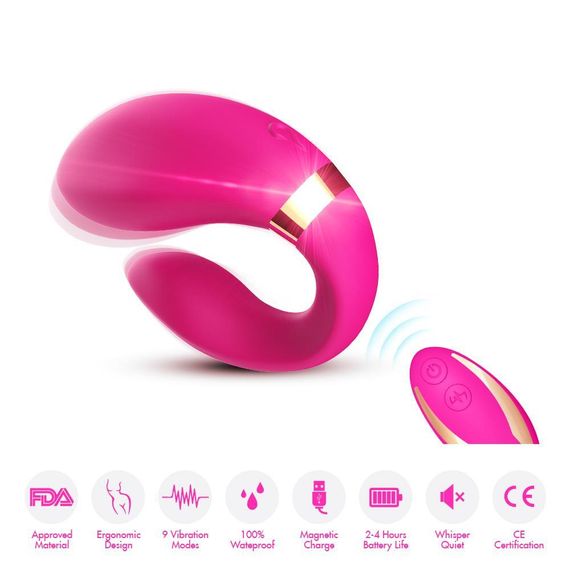 Вібратор для двох Crescent light pink Sex Aura | Зображення 4