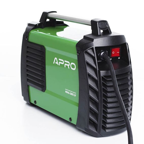 Зварювальний апарат інверторний APRO MMA-280 LV, ялин.5 мм, + набір кабелів | Зображення 1