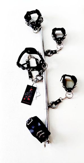 Розпірка із фіксаторами Candy Hero THOLD2 натуральна шкіра чорна