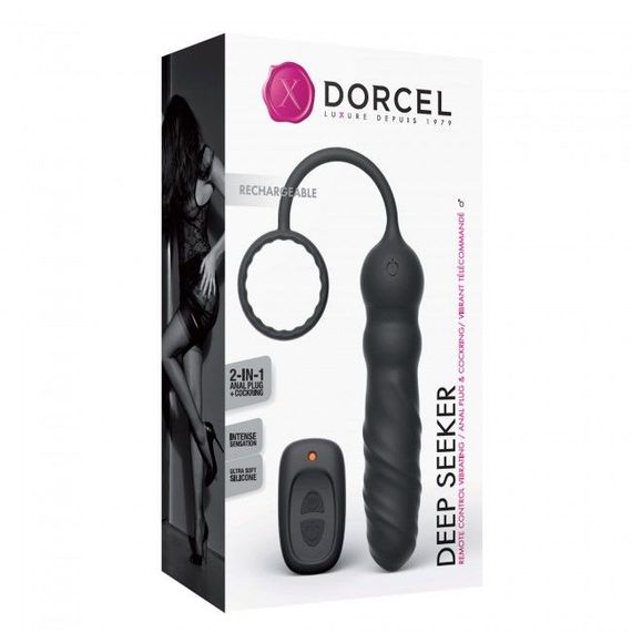 Анальний вібратор Dorcel Deep Seeker з ерекційним кільцем і пультом ДК | Зображення 4