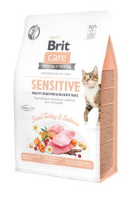 Корм Brit Care Cat Grain Free Sensitive Healthy Digestion & Delicate Taste сухой беззерновой для привиредливых котов с чувствительным пищеварением 0.4 кг