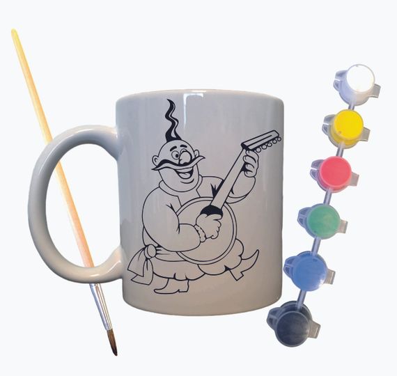 Набір для творчості кружка розмальовка "Козак" 330 мл біла