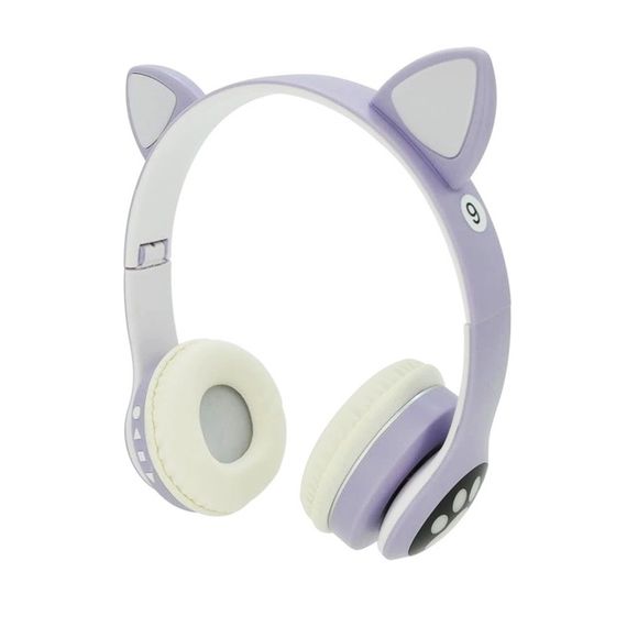 Детские наушники котик Cat VZV 23M / Беспроводные наушники cat ear / Наушники детские QX-616 с ушками | Зображення 6