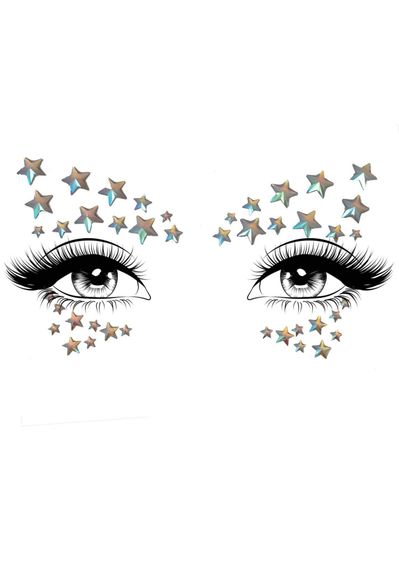 Прикраса-зірочки для тіла Leg Avenue Celeste face jewels sticker, наліпки, світяться у темряві | Зображення 1